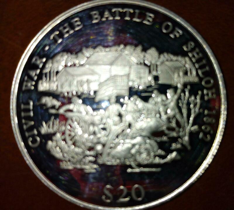 Liberia-$20-Dollars-KM-838-2000---Battle-Of-Shiloh-1862